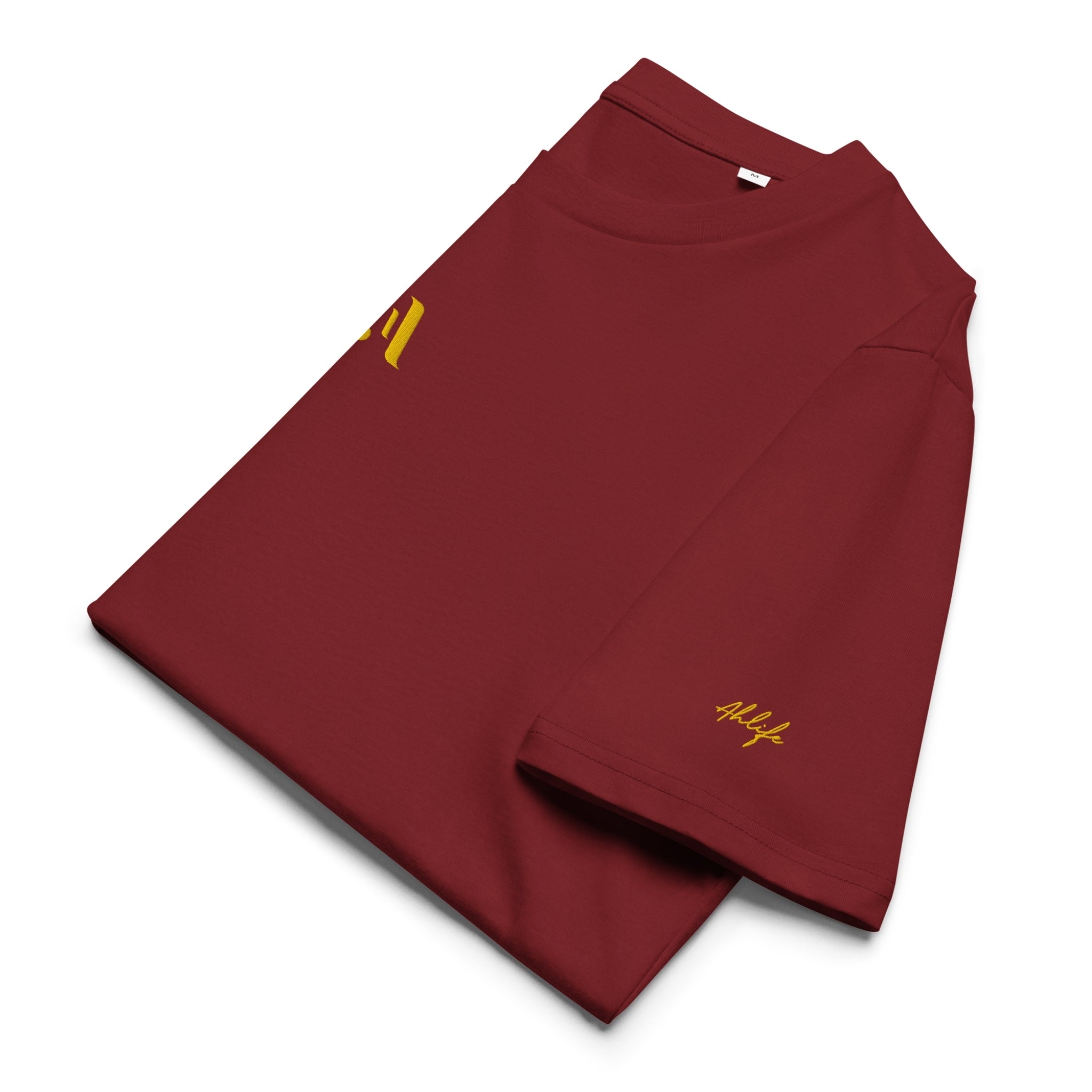 Men’s Organic Rib Neck Tee — A • Amber Gold