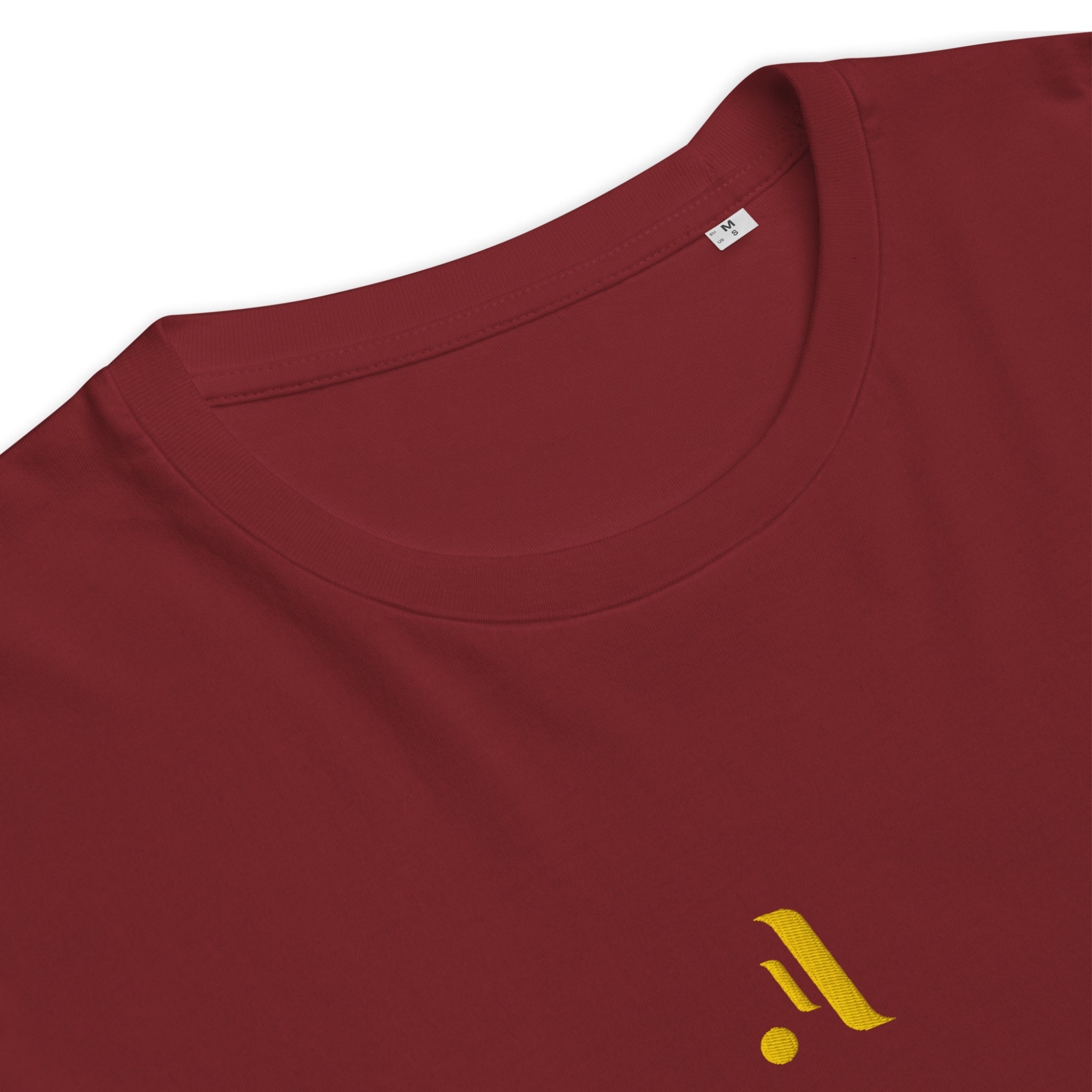 Men’s Organic Rib Neck Tee — A • Amber Gold