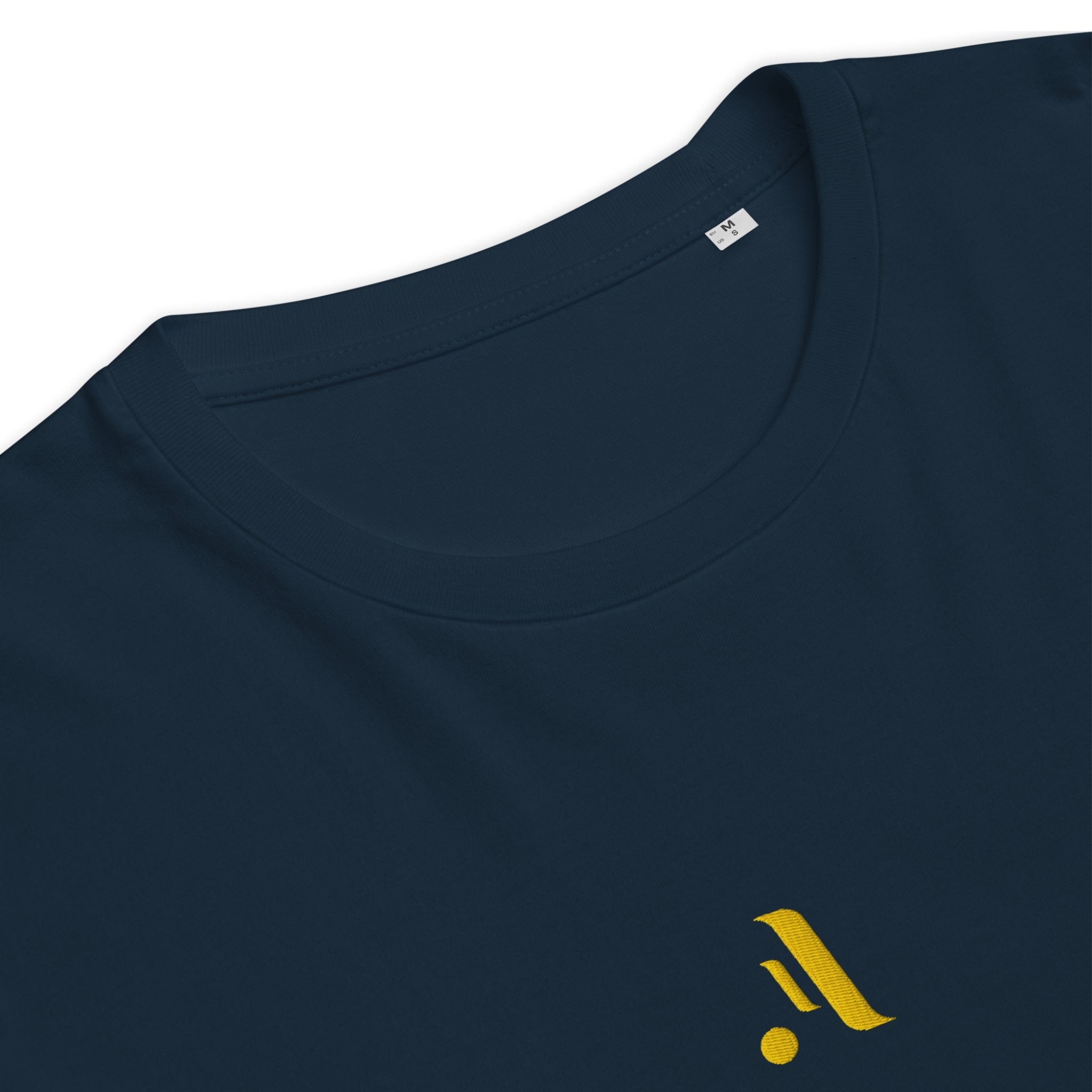 Men’s Organic Rib Neck Tee — A • Amber Gold