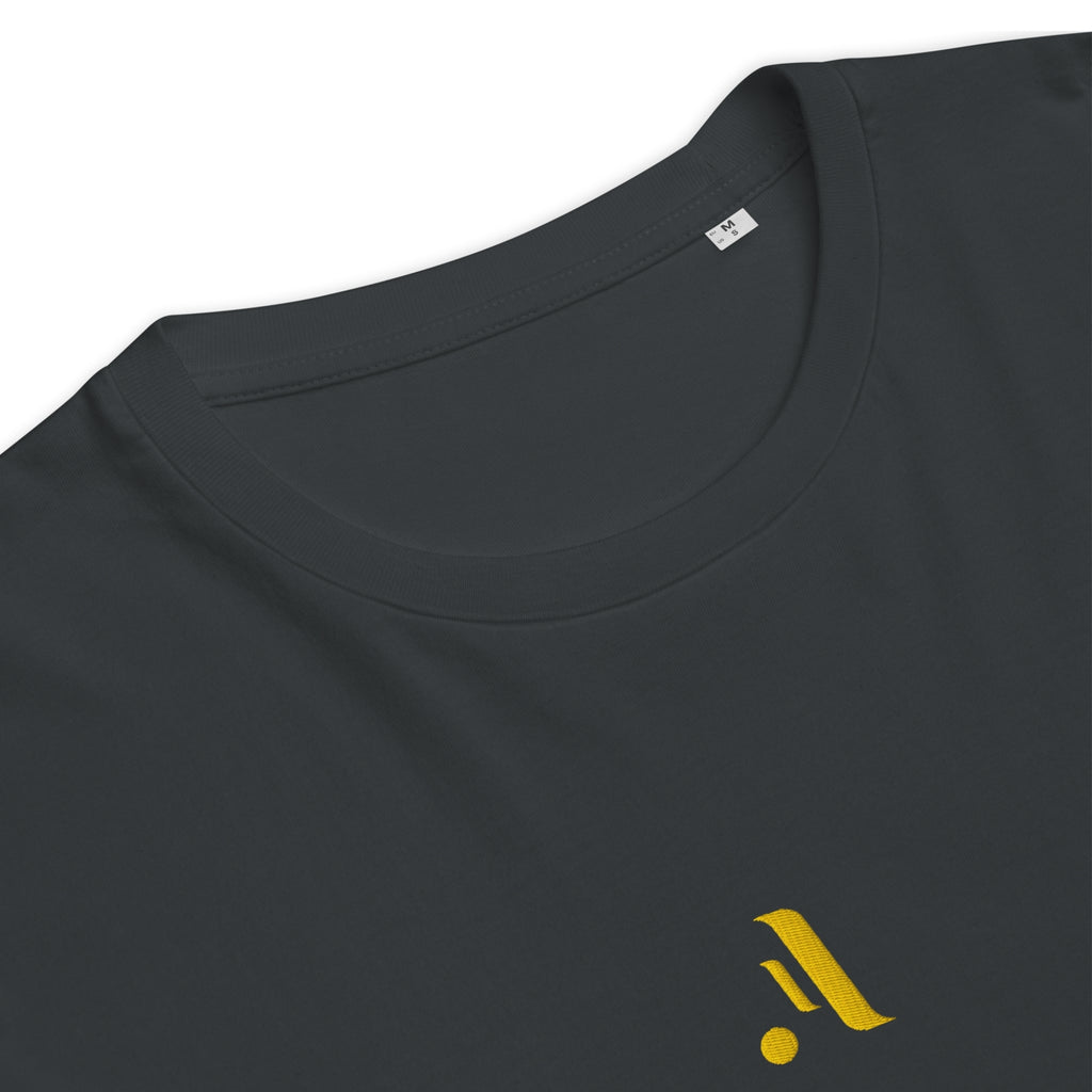 Men’s Organic Rib Neck Tee — A • Amber Gold