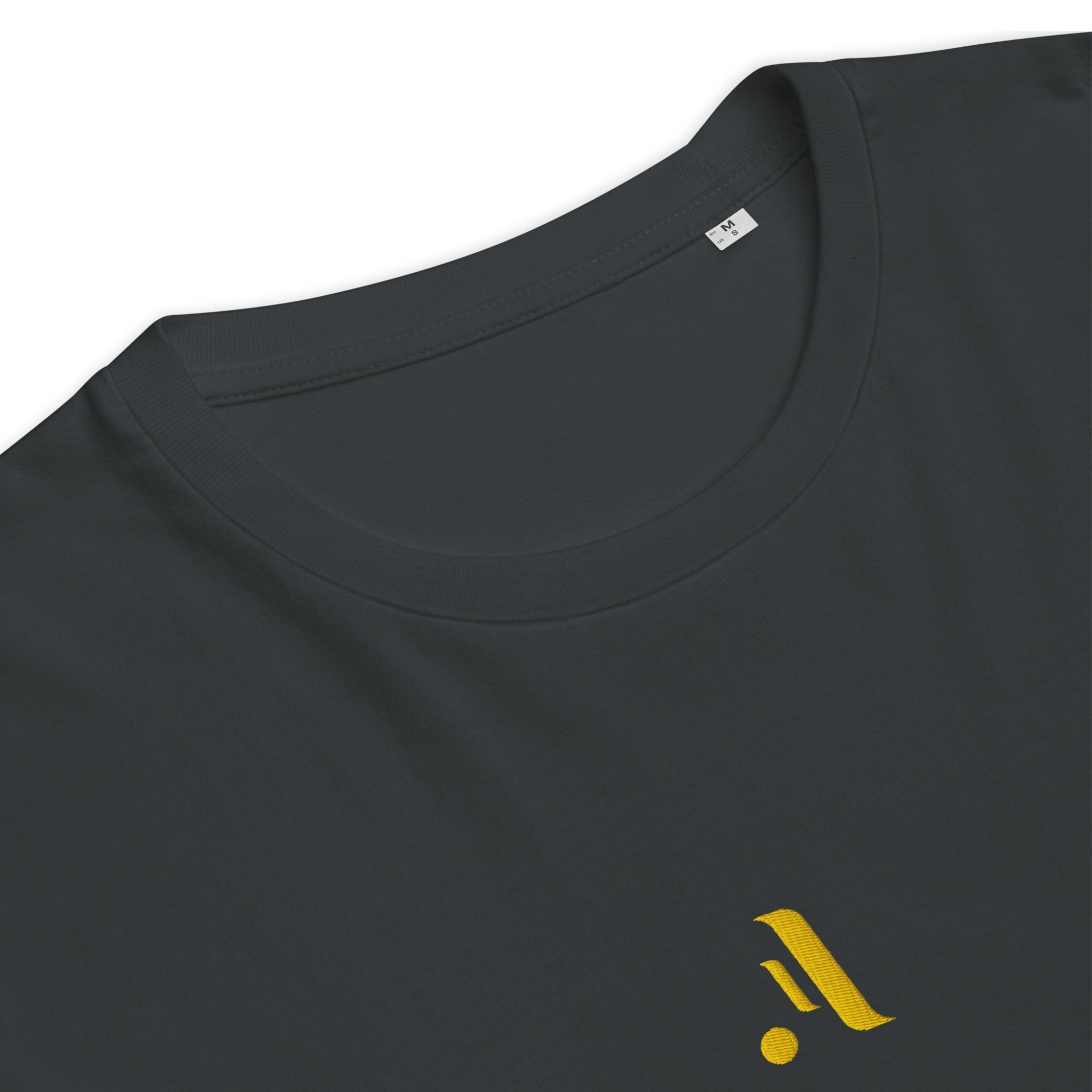 Men’s Organic Rib Neck Tee — A • Amber Gold