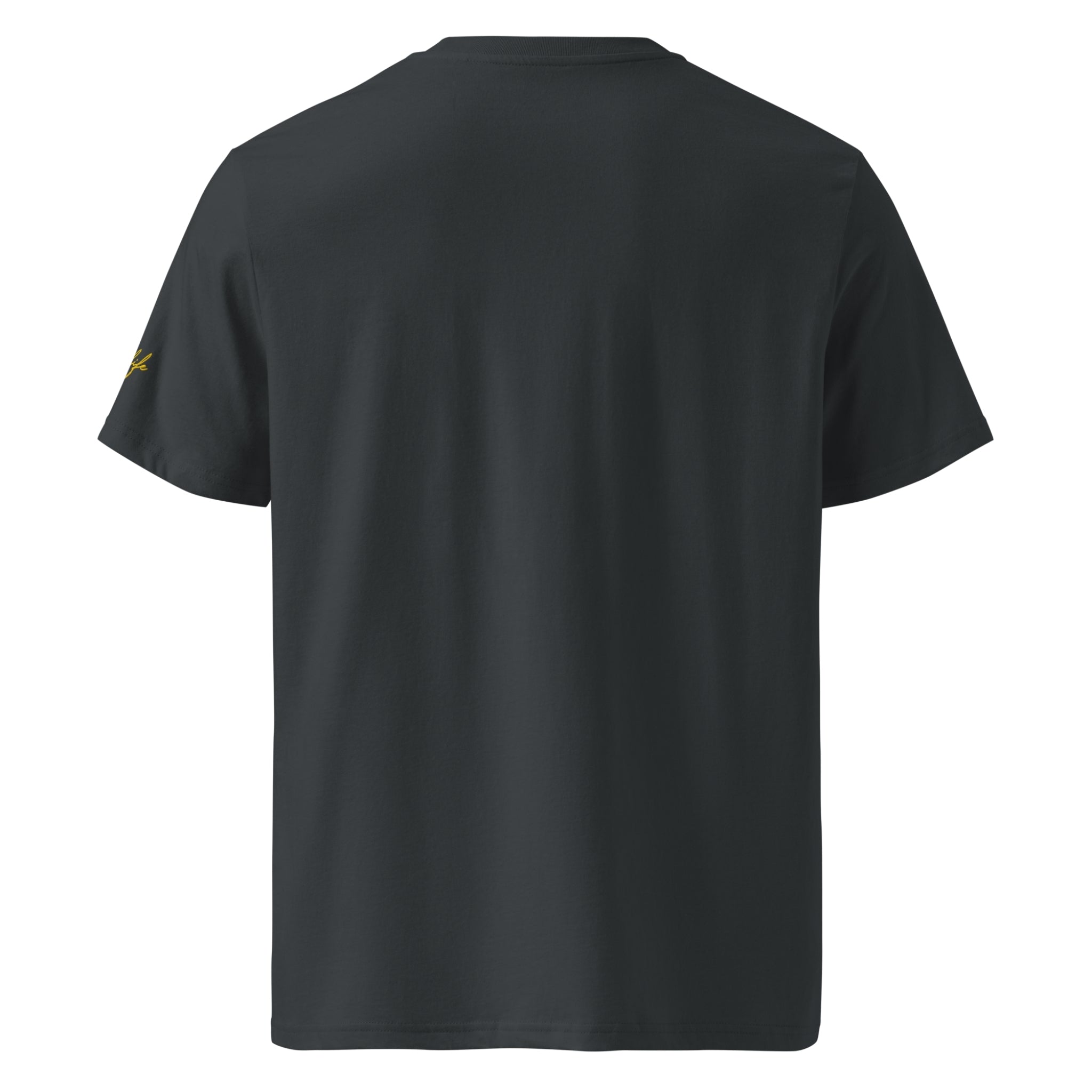 Unisex Organic Rib Neck Tee — A • Amber Gold