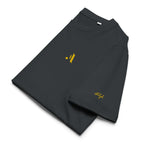 Unisex Organic Rib Neck Tee — A • Amber Gold