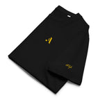 Unisex Organic Rib Neck Tee — A • Amber Gold
