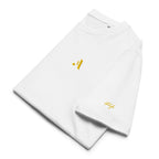 Unisex Organic Rib Neck Tee — A • Amber Gold