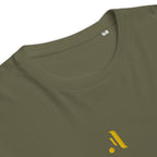 Men’s Organic Rib Neck Tee — A • Amber Gold