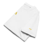 Men’s Organic Rib Neck Tee — A • Amber Gold