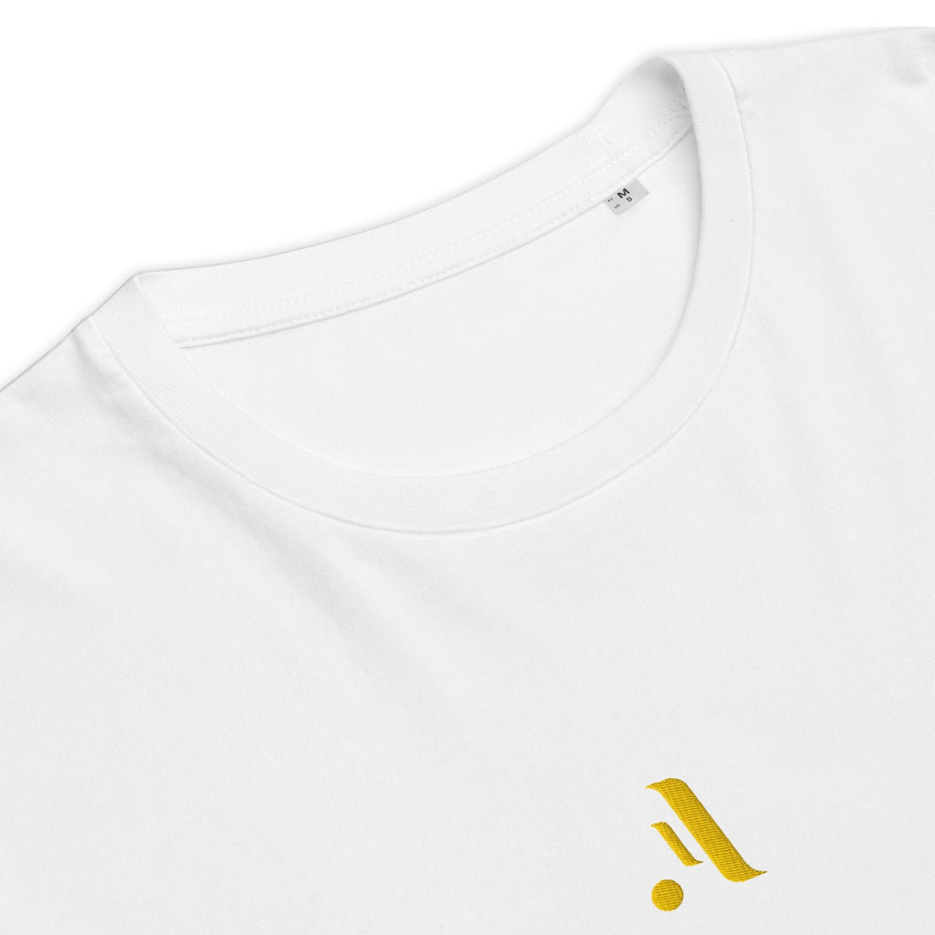 Men’s Organic Rib Neck Tee — A • Amber Gold