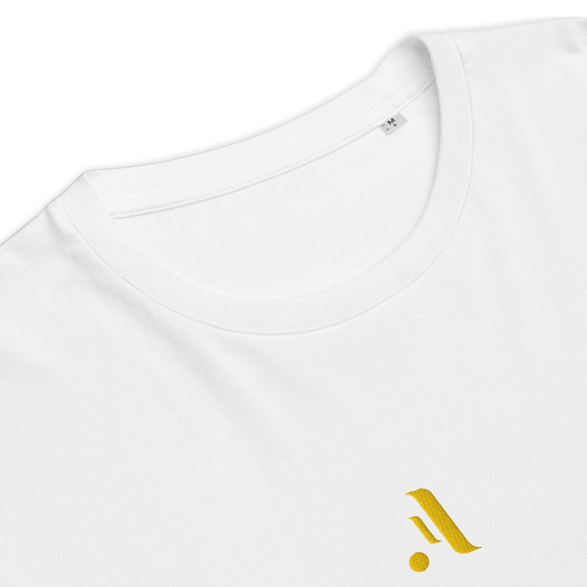 Men’s Organic Rib Neck Tee — A • Amber Gold