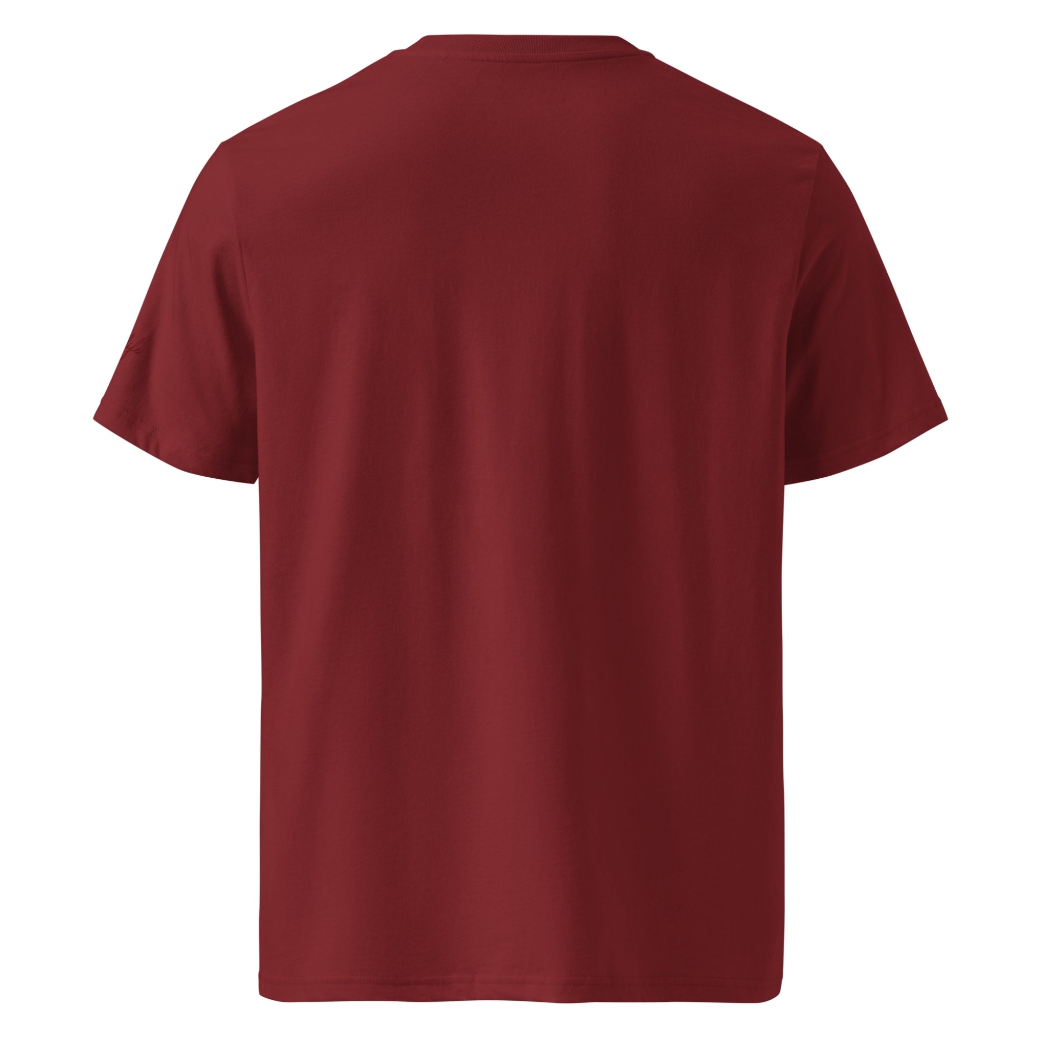 Men’s Organic Rib Neck Tee — A • Bordeaux Red