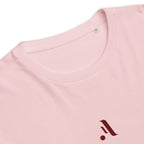 Men’s Organic Rib Neck Tee — A • Bordeaux Red
