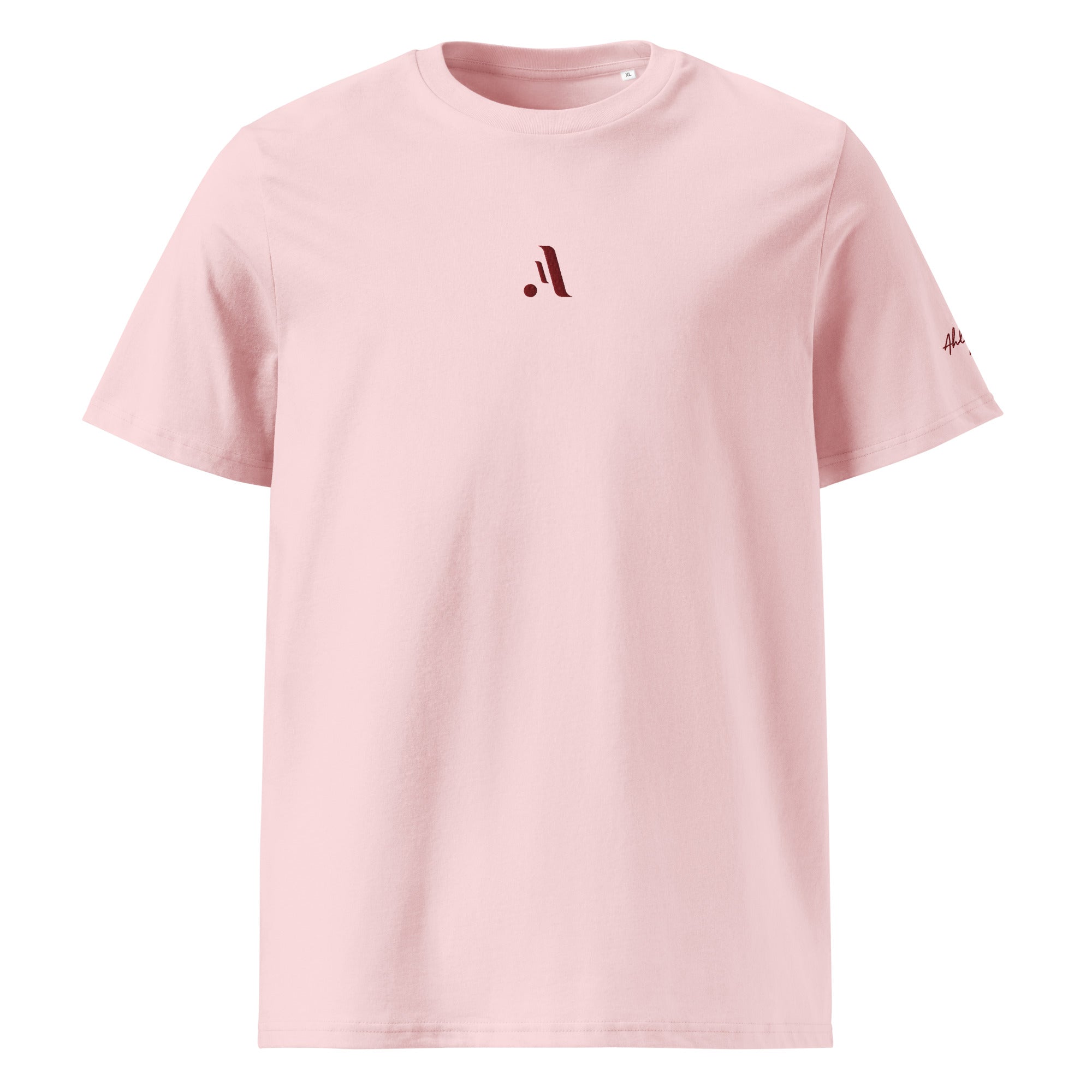 Men’s Organic Rib Neck Tee — A • Bordeaux Red