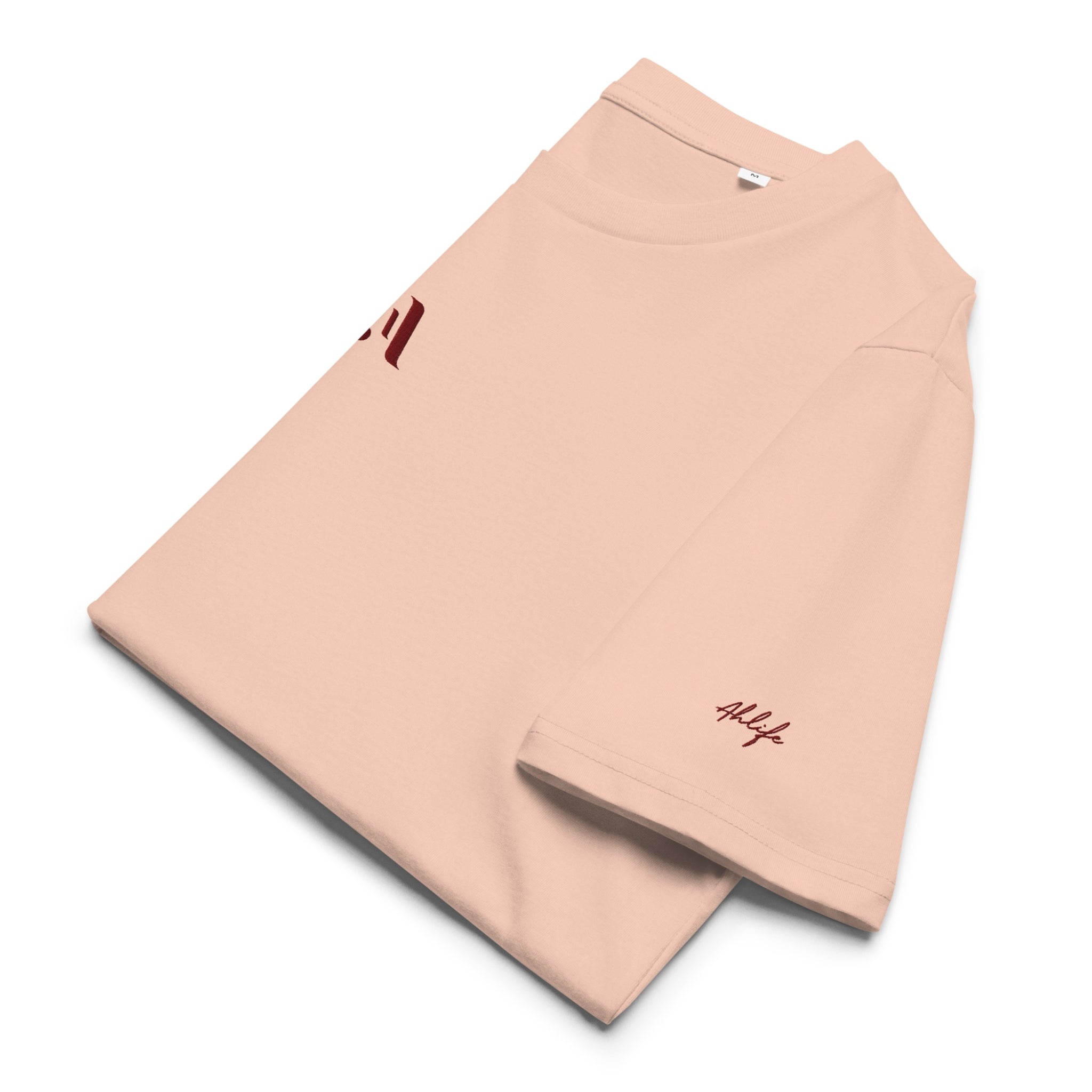 Men’s Organic Rib Neck Tee — A • Bordeaux Red