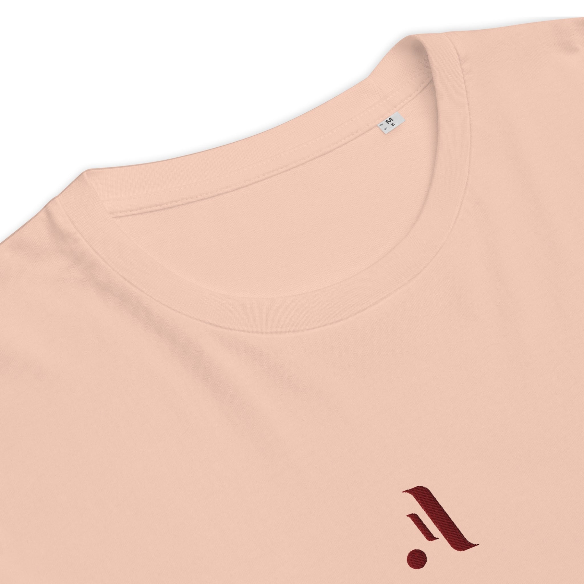 Men’s Organic Rib Neck Tee — A • Bordeaux Red