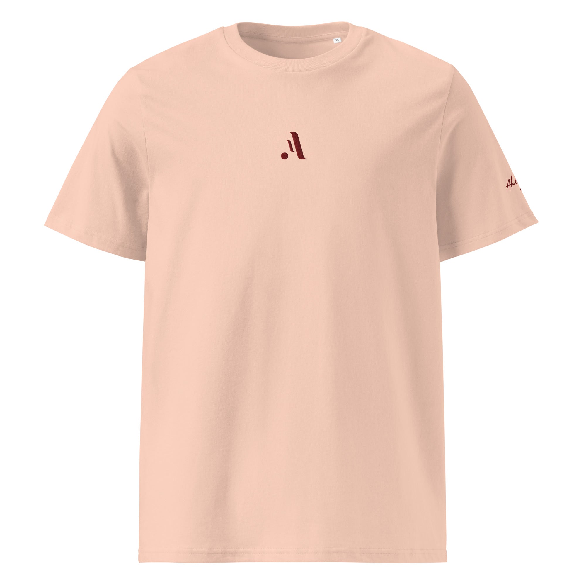 Men’s Organic Rib Neck Tee — A • Bordeaux Red