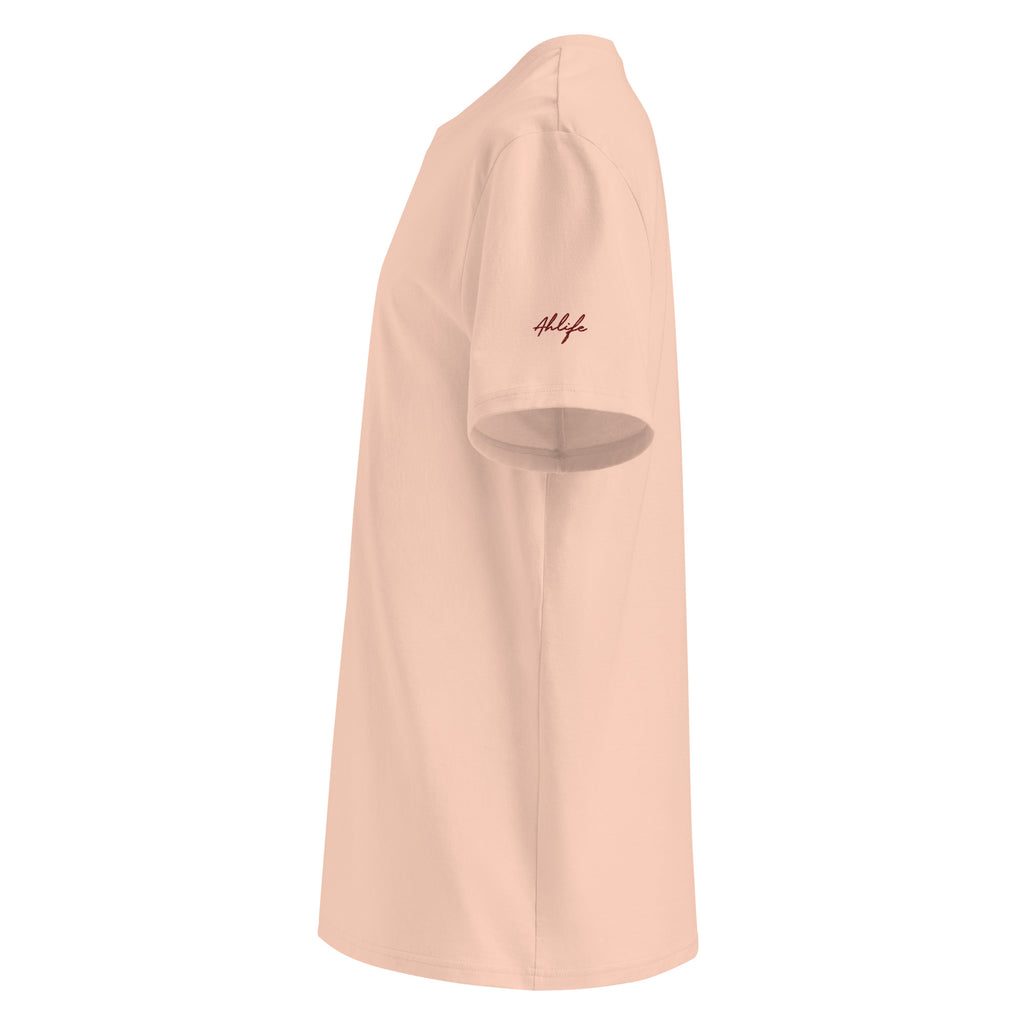 Men’s Organic Rib Neck Tee — A • Bordeaux Red