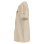 Unisex Organic Rib Neck Tee — A • Bordeaux Red