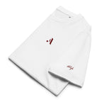 Unisex Organic Rib Neck Tee — A • Bordeaux Red