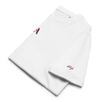Men’s Organic Rib Neck Tee — A • Bordeaux Red