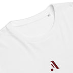 Men’s Organic Rib Neck Tee — A • Bordeaux Red