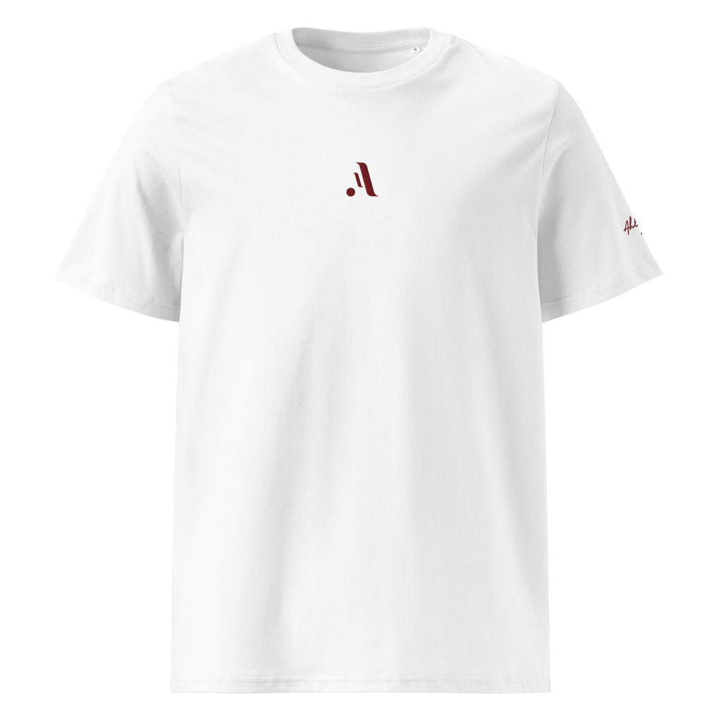 Men’s Organic Rib Neck Tee — A • Bordeaux Red