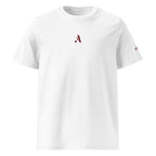 Men’s Organic Rib Neck Tee — A • Bordeaux Red