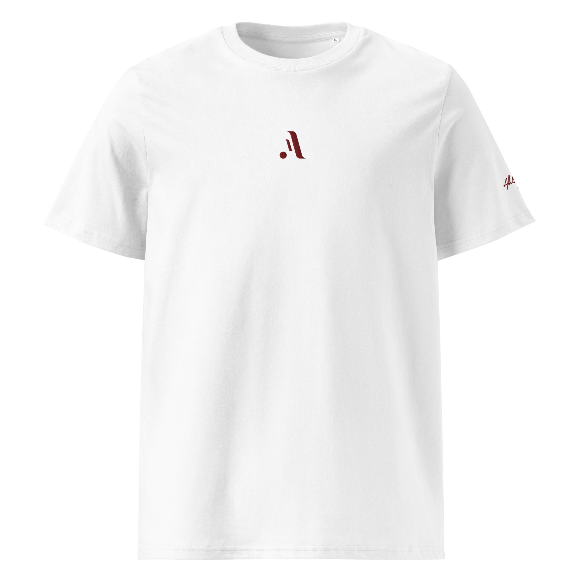 Men’s Organic Rib Neck Tee — A • Bordeaux Red