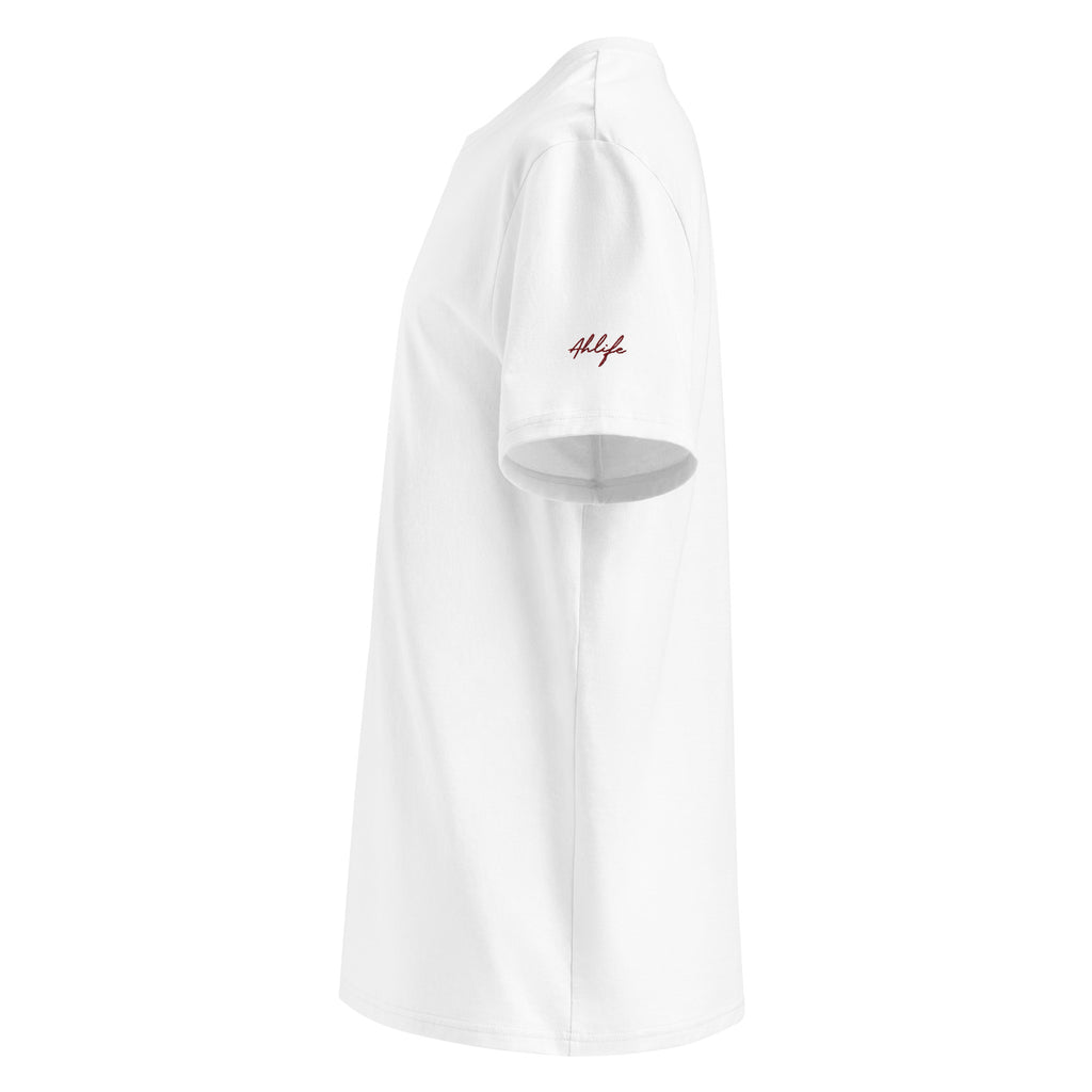 Men’s Organic Rib Neck Tee — A • Bordeaux Red