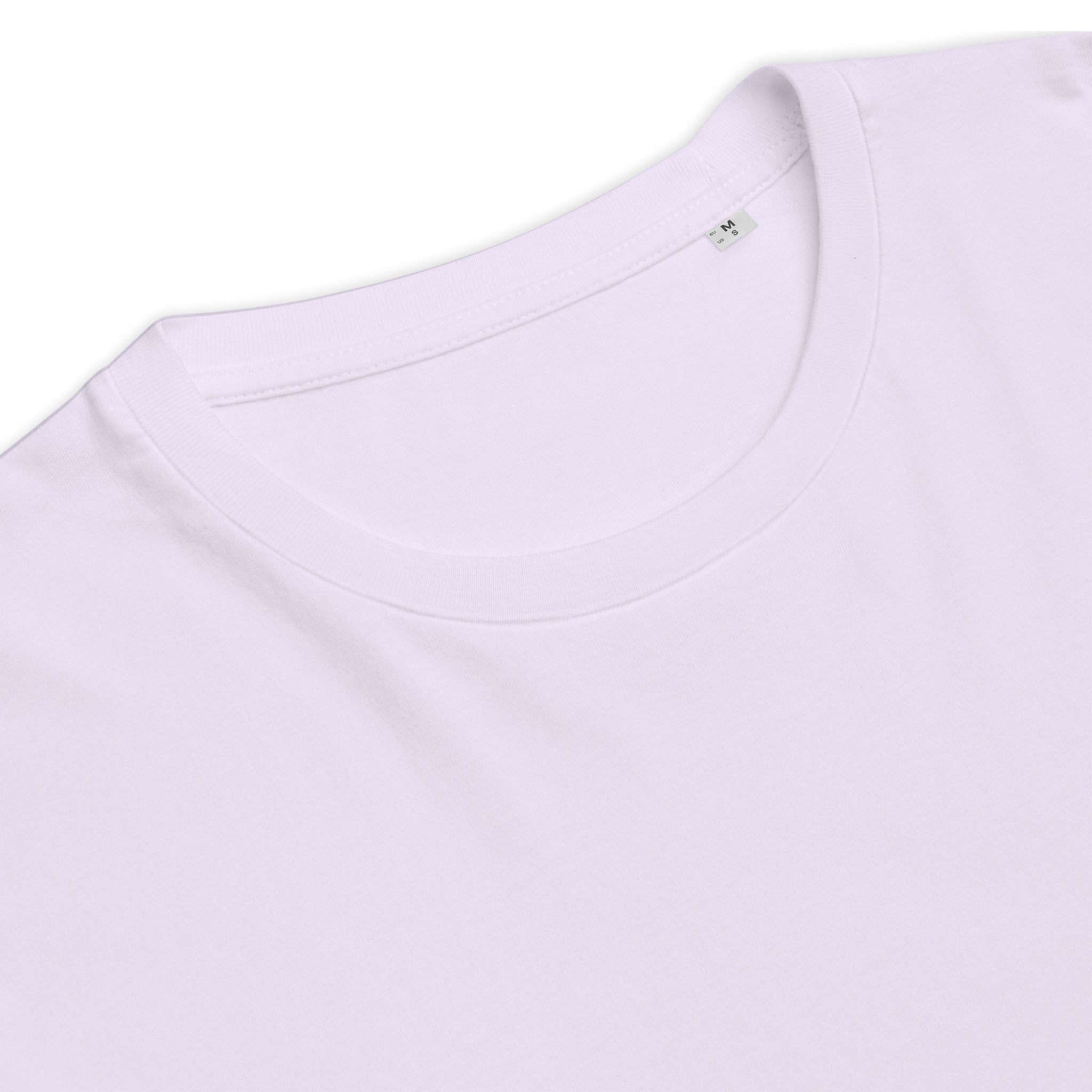 Unisex Organic Rib Neck Tee — A • Flamingo Pink