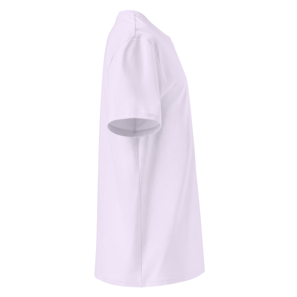 Unisex Organic Rib Neck Tee — A • Flamingo Pink