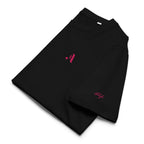 Unisex Organic Rib Neck Tee — A • Flamingo Pink
