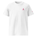 Unisex Organic Rib Neck Tee — A • Flamingo Pink