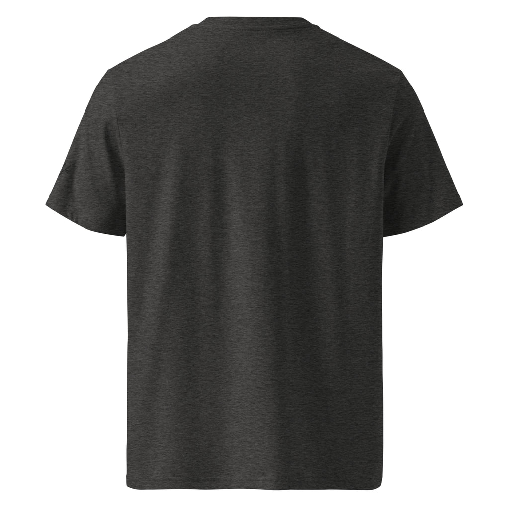 Men’s Organic Rib Neck Tee — A • Midnight Black