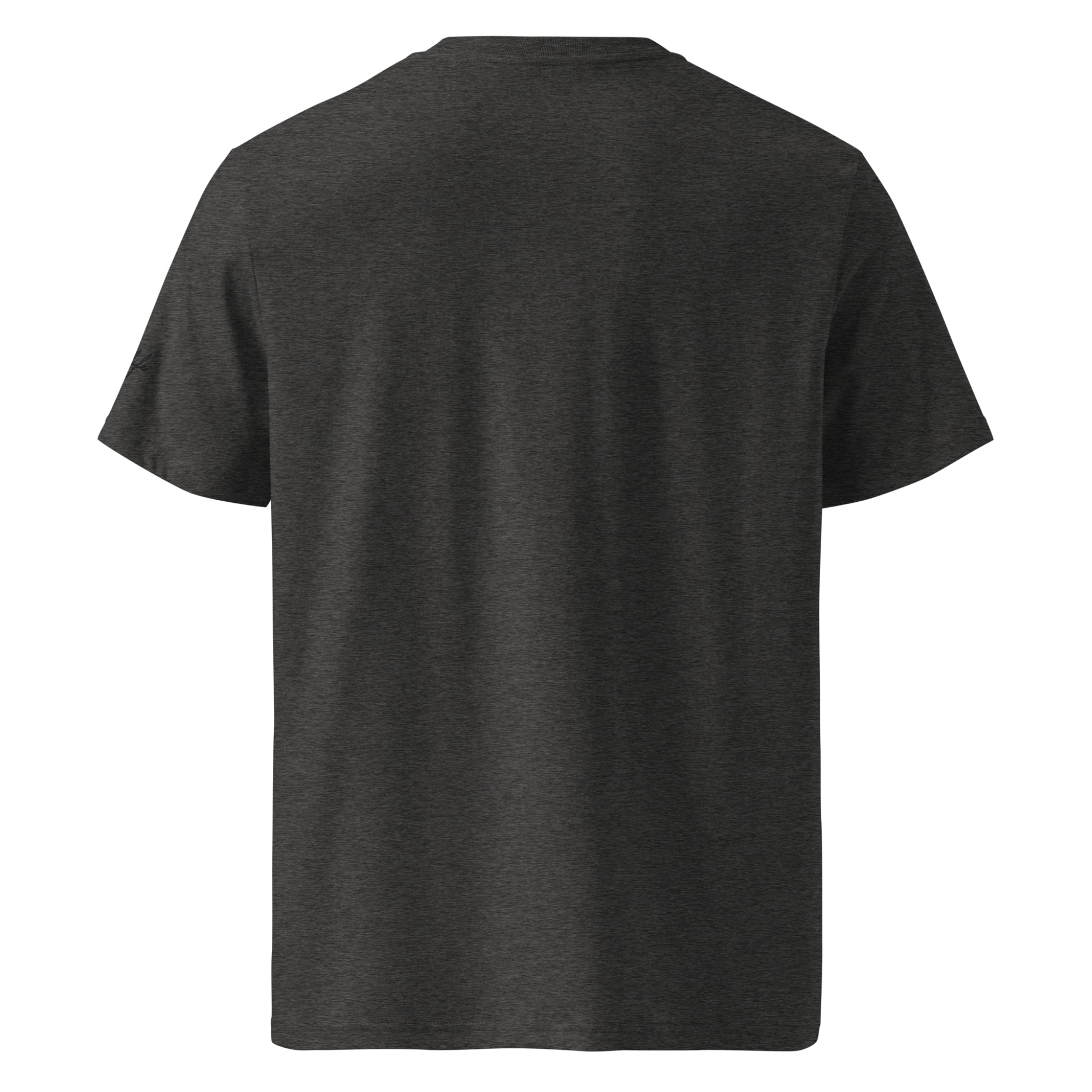 Men’s Organic Rib Neck Tee — A • Midnight Black