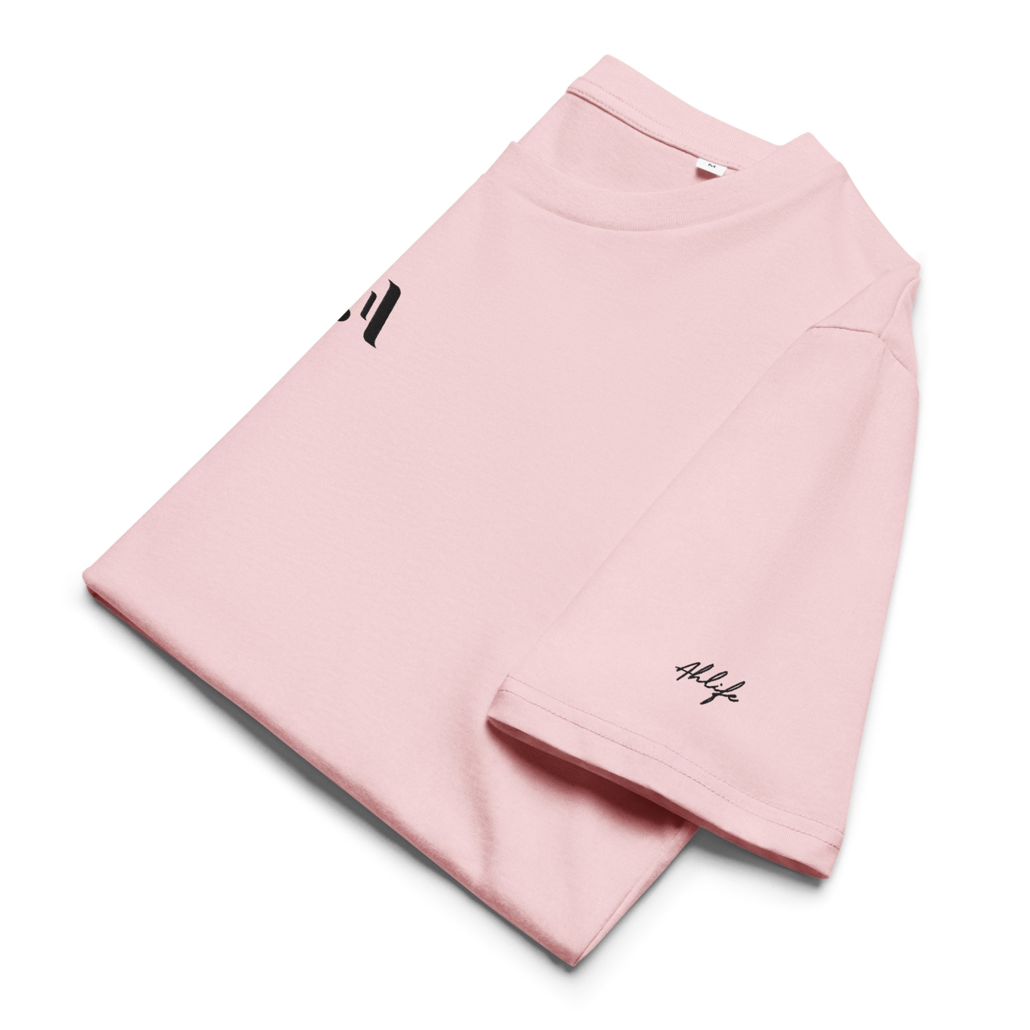 Men’s Organic Rib Neck Tee — A • Midnight Black