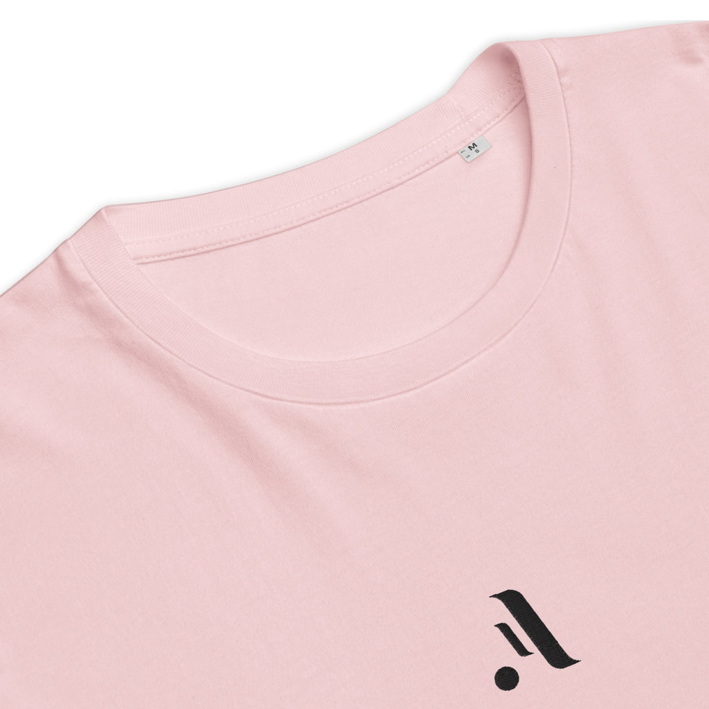Men’s Organic Rib Neck Tee — A • Midnight Black