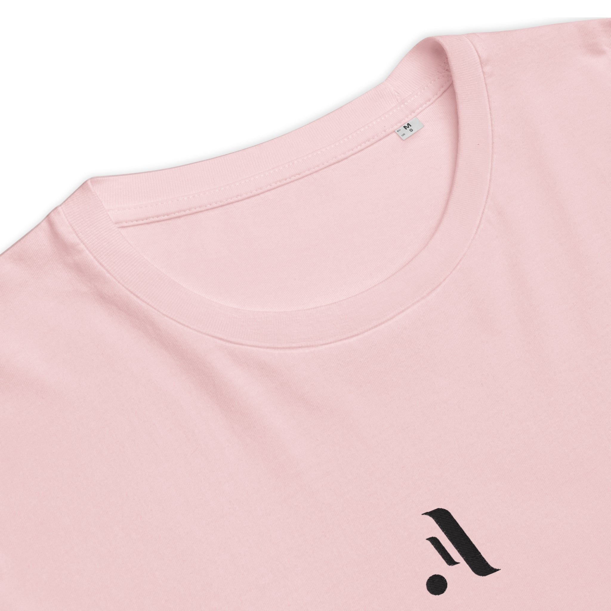 Men’s Organic Rib Neck Tee — A • Midnight Black