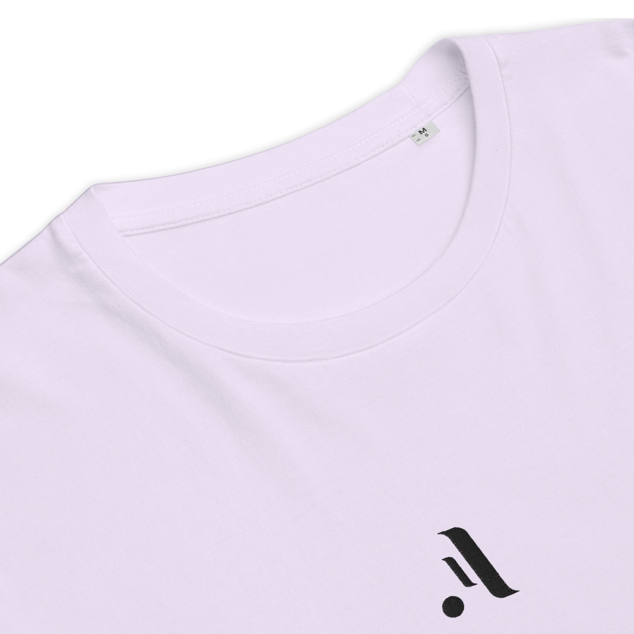 Men’s Organic Rib Neck Tee — A • Midnight Black