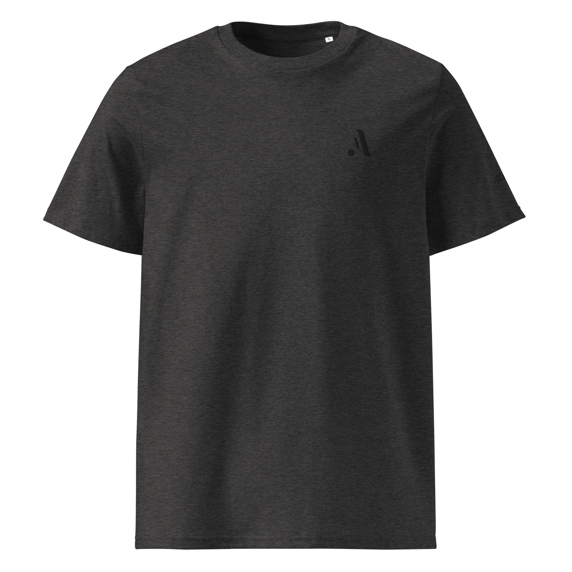 Unisex Organic Rib Neck Tee — A • Midnight Black