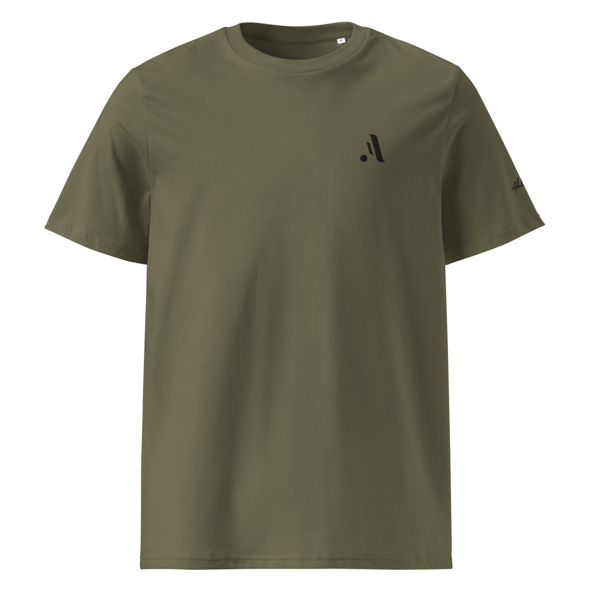 Unisex Organic Rib Neck Tee — A • Midnight Black