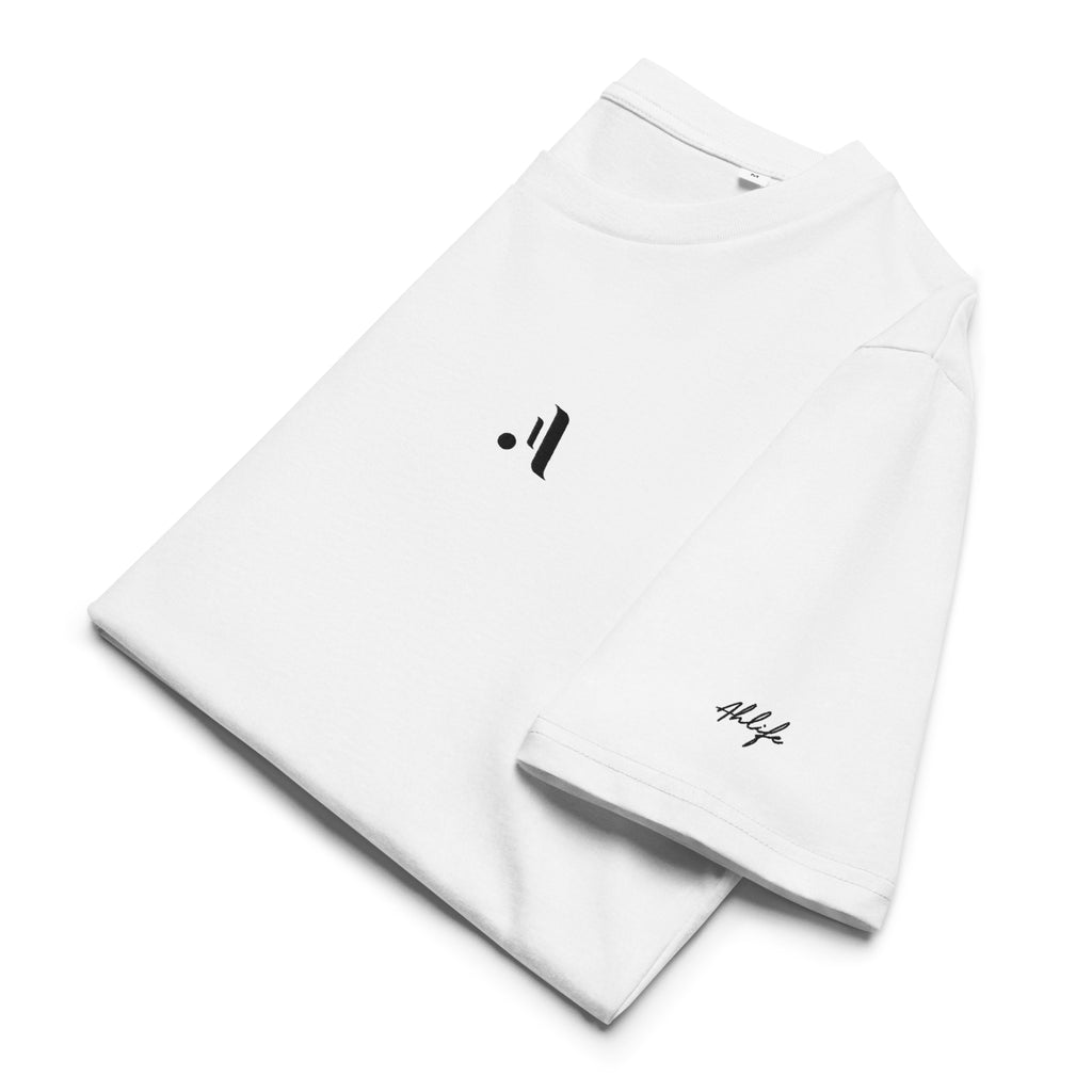 Unisex Organic Rib Neck Tee — A • Midnight Black