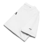 Men’s Organic Rib Neck Tee — A • Midnight Black