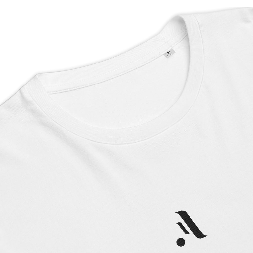 Men’s Organic Rib Neck Tee — A • Midnight Black