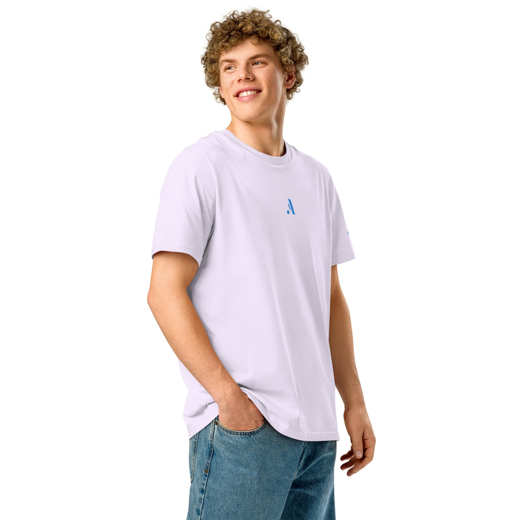 Men’s Organic Rib Neck Tee — A • Ocean Teal