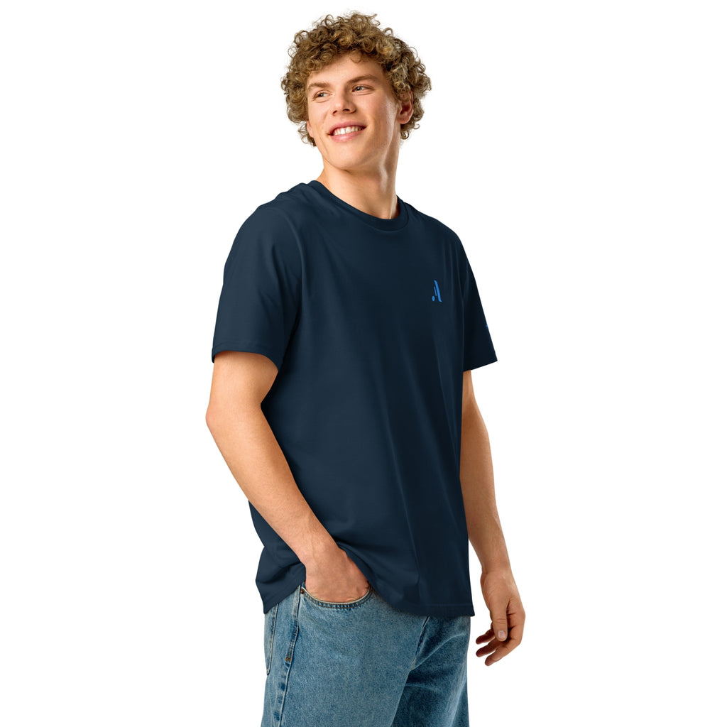 Unisex Organic Rib Neck Tee — A • Ocean Teal
