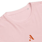 Men’s Organic Rib Neck Tee — A • Solar Orange