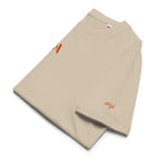 Men’s Organic Rib Neck Tee — A • Solar Orange
