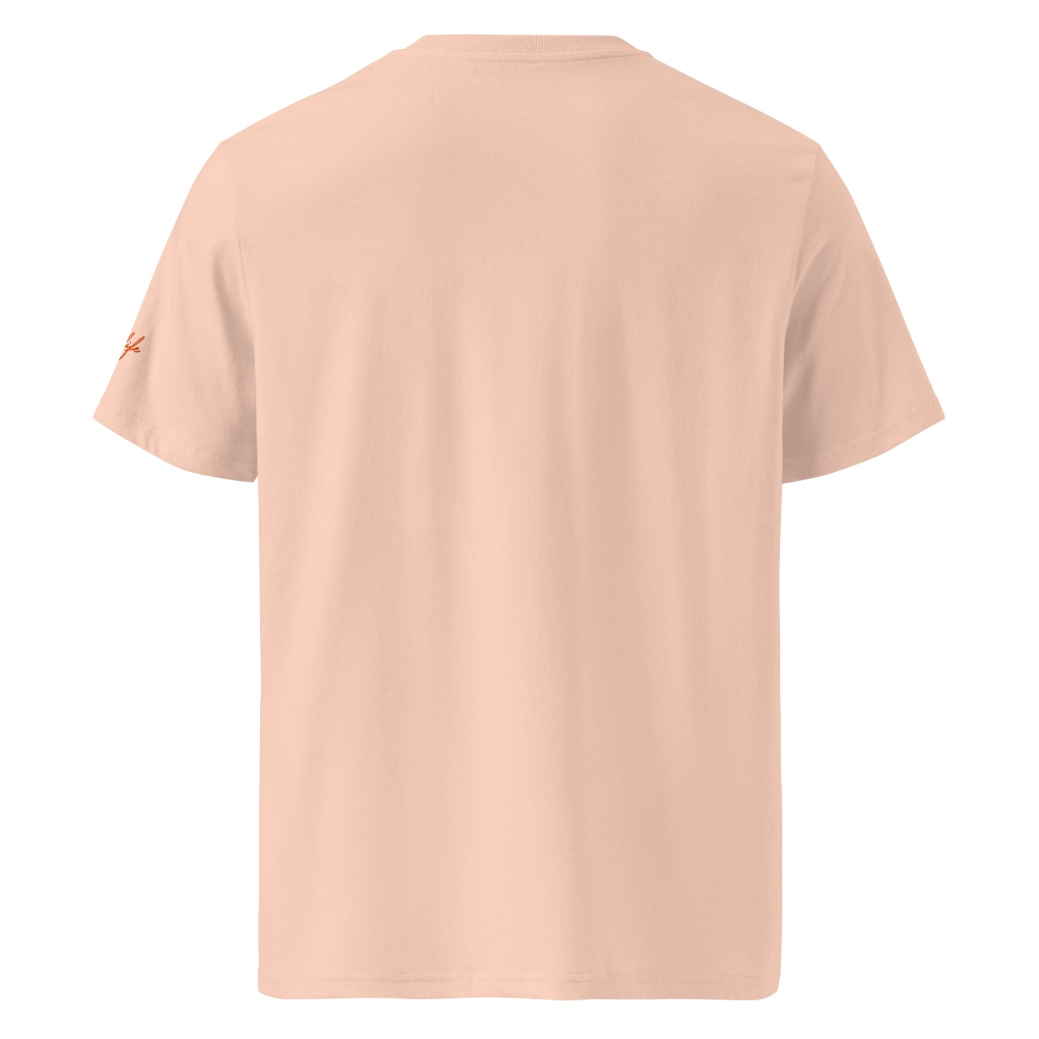 Men’s Organic Rib Neck Tee — A • Solar Orange