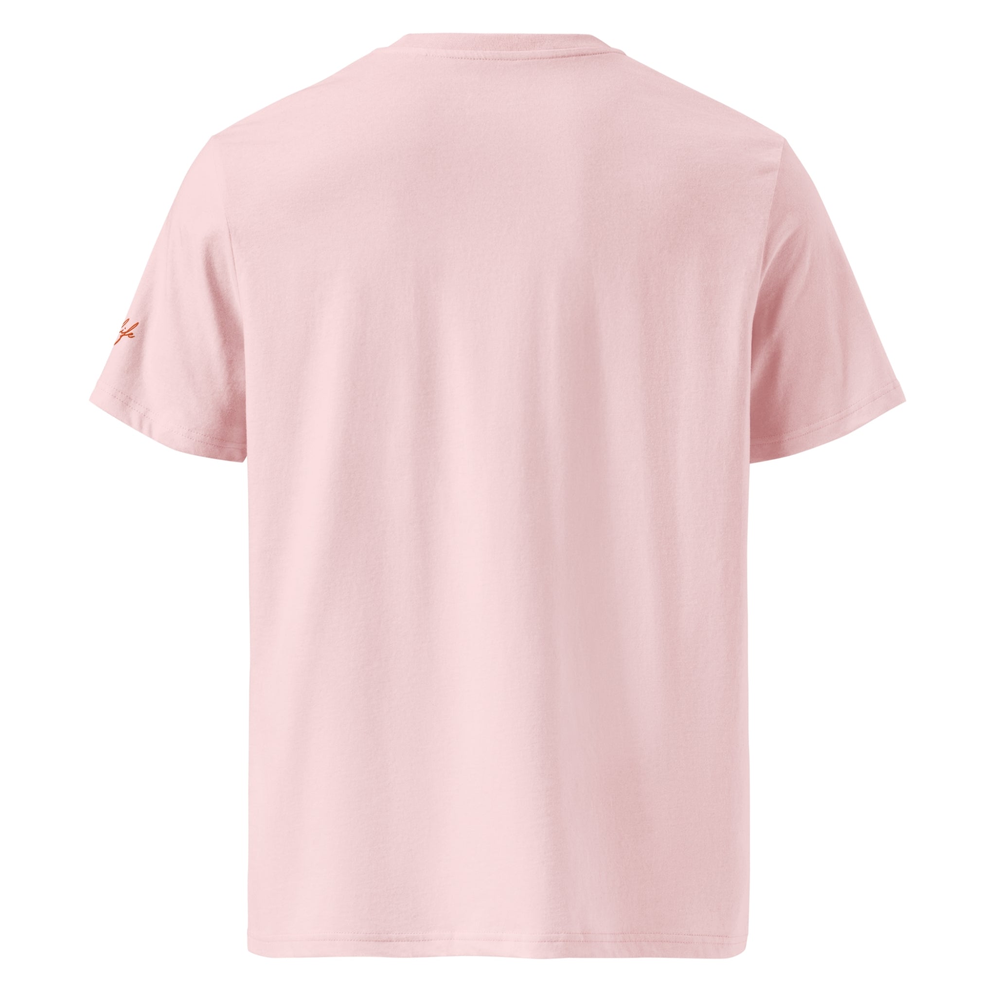 Unisex Organic Rib Neck Tee — A • Solar Orange