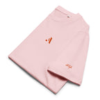 Unisex Organic Rib Neck Tee — A • Solar Orange